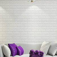 Miếng Xốp Dán Tường Giả Gạch 3D- Trang Trí Nhà Cửa, Phòng Học, Nhà Hàng , Chống Thấm, Ẩm Mốc -Lớp Dán Siêu Chắc - Hàng Chính Hãng MINIIN70 x 77cm - 1 Tấm - TRẮNG