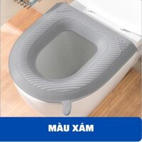 Miếng Xốp Lót Bồn Cầu Có Tay Nhấc Bồn Cầu Chống Thấm Nước Dễ Dàng Vệ Sinh Và Lắp Đặt K207 - Màu Xám