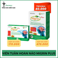 Migrin Plus giảm chóng mặt, đau nửa đầu, khó ngủ, suy giảm trí nhớ (hộp 60 viên) - TKMN