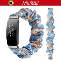 Miimall Band Tương thích với Fitbit Inspire 2 băng tần / Inspire HR Band / Inspire, Phụ nữ vải co giãn mềm in họa tiết dây đeo cổ tay bằng vải thay thế cho dây đeo Fitbit Inspire