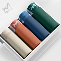 Miiow 3 Cái Mềm Mại Cotton Nam Quần Lót Boxer Thoáng Khí Kháng Khuẩn Người Boxer