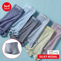 Miiow 3 Thương Hiệu Mới Cotton Nam Quần Lót Boxer Quần Short Hông Nâng Người Quần Lót Boxer MW882