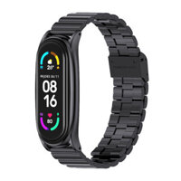 Mijobs Dây Đeo Kim Loại Cho Mi Band 9 8 7 6 5 4 3 Nam Nữ Một Hạt Khóa Vòng Tay Inox Cho Xiaomi Smart Band 9 Phụ Kiện Có Thể Thay Thế Dây Đeo Tay