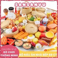 [Mika] Bộ đồ chơi nấu ăn nhà bếp 88 chi tiết mẫu mới cho bé bằng nhựa