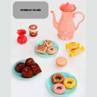 [Mika[ Bộ đồ chơi tiệc trà bánh sinh nhật cho bé 85 chi tiết có đèn và nhạc- Quà tặng cho bé 1/6