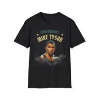 Mike Tyson Phong Cách Vintage Đau Khổ Áo Thun Họa Tiết Màu Đen Huyền Thoại Quyền Anh Mỹ