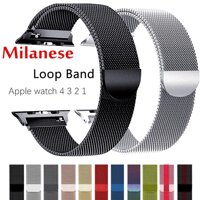 Milanese Bracelet For Apple Watch band 38mm 40mm 42mm 44mm Adjustable Stainless Steel Mesh Wristband for Apple Watch Series 5 4 3 2 1