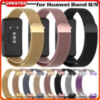 Milanese Loop Dây đeo kim loại cho Huawei Band 9 8 Dây đeo Đồng hồ thông minh Dây thép không gỉ từ tính 8 9 NFC