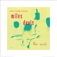 Miles Davis Xanh Dương Tâm Trạng Bìa Album Cổ Điển Jazz Kèn Trumpet Biểu Tượng Âm Nhạc Truyền Cảm Động Lực Trích Dẫn Poster In Trên Vải Tranh X