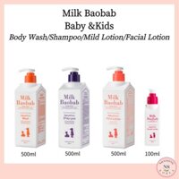 [Milk Baobab] Sữa Rửa Mặt / Dầu Gội / Lotion Dưỡng Da Cho Bé & Trẻ Em Baobab