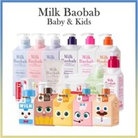 [Milk Baobab] Sữa tắm tạo bọt dưỡng ẩm làm sạch sâu chăm sóc da em bé và dầu gội đầu cho bé