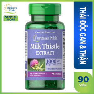 Hỗ trợ cho gan Milk Thistle Puritan Pride - 90 viên , 1000 mg