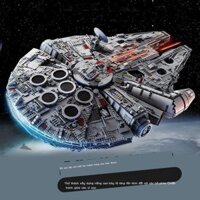 Millennium Falcon Star Wars tàu vũ trụ khối xây dựng cho bé trai người lớn khó khăn mô hình lắp ráp quy mô lớn đồ chơi