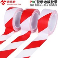 Miller lẻ màu đỏ và trắng băng cảnh báo PVC sàn băng gắn liền với đất 5S biểu tượng vượt qua ngựa vằn vượt rào