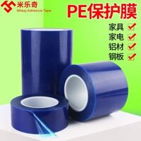 Miller lẻ PE màu xanh tự dính băng 10cm rộng x 200 mét đồ nội thất bằng thép không gỉ dài, các thiết bị nhôm tấm thép tấm nhôm bảo vệ kính cứng phim cửa tủ lạnh trong suốt bộ phim
