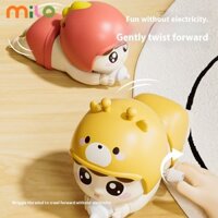 Milo Đồ chơi búp bê bò quanh co cho trẻ em Giáo dục mầm non cho trẻ sơ sinh và trẻ nhỏ Tập bò vui nhộn của bé Nâng đầu Hiện vật
