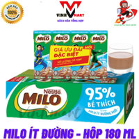 Milo Ít Đường Sữa Lúa Mạch Thùng 48 Hộp 180 Ml
