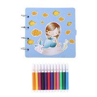 Milochics Dễ Thương TỰ Sáng Tạo Hoạt Hình Bé Trai Gái Album Ảnh Kids Cho Bé Tăng Trưởng Album Scrapbook với 12 chiếc Bút Nước