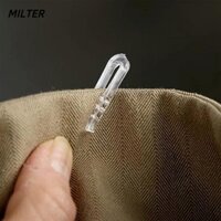 Milter 1000 Chiếc Áo Sơ Mi Pin, Có Răng Chống Trơn Trượt Kẹp Áo Sơ Mi Nhựa 38 Mm, Nóng Trong Suốt Tất Trắng Gói Kẹp Phụ Kiện May Mặc