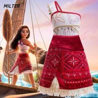Milter Công Chúa Cosplay, Suspender Moana Moana Đầm Công Chúa, Trang Phục Disney Váy Một Vai Cô Gái