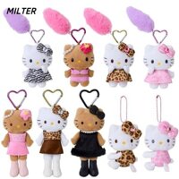 Milter Sanrio Móc Khóa, Khóa Tình Yêu Búp Bê Mèo Hello Kitty Mặt Dây Chuyền, Thời Trang PP Cotton Sang Trọng Búp Bê Mặt Dây Chuyền Treo Trang Trí