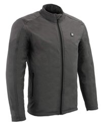 Milwaukee Leather MPM1762SET Men's Grey 'Heated' Collarless Soft Shell Jacket (Battery Pack Included) - 4X-Large