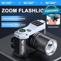 Mỉm Cười Cá Mập Xoay Zoom Độ Sáng Cao Đèn Pha Ba Tốc Độ Cảm Ứng Ngoài Trời F8f1