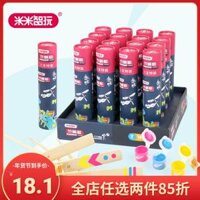 Mimi Chí nhựa chơi đồ chơi bay gỗ chuồn chuồn tay đẩy UFO dĩa nhựa bay đồ chơi chuồn chuồn trẻ em Đồ chơi IQ cho trẻ em