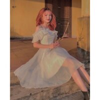 Mina Dress ( Đầm hai dây trễ vai xoè )