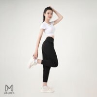 MINATEX - A1 - Quần dài alibaba tập gym yoga đi bộ vải thun cotton spandex siêu nhẹ co giãn 4 chiều dày dặn giãn tốt.