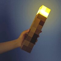Minecraft Đèn Pin led usb Hình Chữ Nhật Màu Nâu Trang Trí Lối Đi Phòng Ngủ / Hành Lang