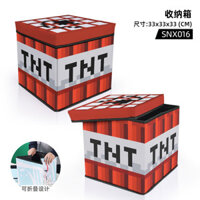 Minecraft Hàng Hóa Cảnh Mô Hình Hộp Kho Báu Bãi Cỏ Có Thể Gập Lại Phân Bảo Quản Nhà Hộp Bảo Quản