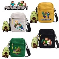 Minecraft Hoạt Hình Túi Đeo Vai Vải Đeo Ngang Trò Chơi Phổ Biến In Có Mặt Dây Chuyền Phụ Kiện Du Lịch Đa Năng Quà Tặng Sinh Nhật