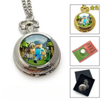 Minecraft Pocket Watch Creeper Shape Retro Quartz Watch Quà tặng độc đáo Đồng hồ điện tử Vòng cổ cô gái Đồng hồ treo tường