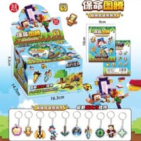 Minecraft Totem Acrylic Mặt dây chuyền Móc khóa Vàng Apple Phá hủy Trò chơi vui nhộn Ngoại vi