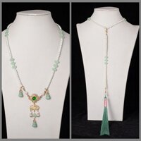 Ming Vòng Cổ Sườn Xám Cách Tân Hán Phục Tua Rua Dài Mềm Mại Phong Cách Cổ Điển 11.20