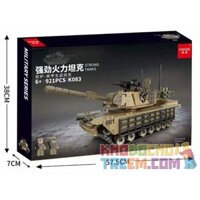 MINGDI K083  XE TĂNG BẢO VỆ MẠNH MẼ bộ đồ chơi xếp lắp ráp ghép mô hình Military Army MILITARY STRONG TANKS Quân Sự Bộ Đội 921 khối