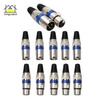 Mingxuan2 10 Cái XLR 3Pin Nam Nữ MIC Jack Cắm Âm Thanh Micro Dây Cáp Kết Nối vn