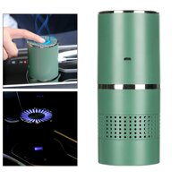 Mini Air Purifier for Home, USB Plug in Portable Desktop Air Cleaner with Night Light, Low Noise Small Air Purifier - Green