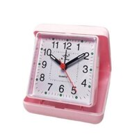 Mini Battery Travel Alarm Clock Classic Simple Square Mini Alarm-Clock - Red