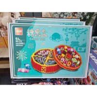 MINI BLOCK _ Bộ lắp ráp hộp quà bánh mứt (Mâm cổ) ngày Tết sum vầy CANDY BOX 2388 pcs 6Ages+ No. 778