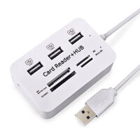 Mini Đầu Đọc Thẻ USB Hub Combo 2.0 Tốc Độ Cao Đa USB 2.0 Bộ Chia USB Di Động Tất Cả Trong Một Cho SD/MMC/M2/MS Pro Duo