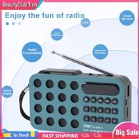 Mini Di Động FM Radio BT Loa Không Dây Sạc Năng Lượng Mặt Trời Bộ Thu Đài FM