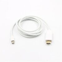 Mini Displayport to HDMI Cable 1.8M HD Thunderbolt 2 Mini Display Port Adapter Cord For MacBook Air Mini DP to HDMI - White,1.8m