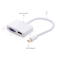 Mini Displayport to VGA+HDMI Adapter hãng Ugreen 10427