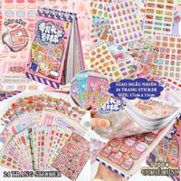 Mini DIY Sticker Book Laser Star Snack Sticker Planner Chất liệu Nhãn dán trang trí Sách