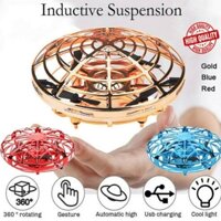 Mini Drone Quad Cảm Ứng Levitation UFO Đèn LED Sạc USB Trẻ Em Quà Tặng Đồ Chơi RC Máy Bay