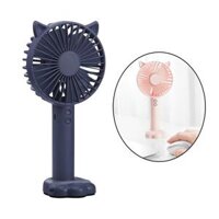 Mini Fan with Light 1200mAh Table  USB with Base Cooling - Dark Blue