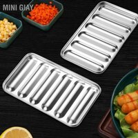 Mini Giay DIY Hot Dog Chảo nướng xúc xích kim loại Khuôn bánh 6 khoang hấp