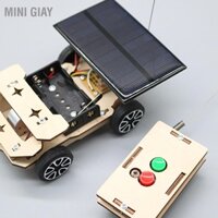 Mini Giay Mô hình ô tô điều khiển từ xa không dây năng lượng mặt trời DIY Dự án xây dựng động cơ điện cho trẻ em bằng gỗ dành giáo dục